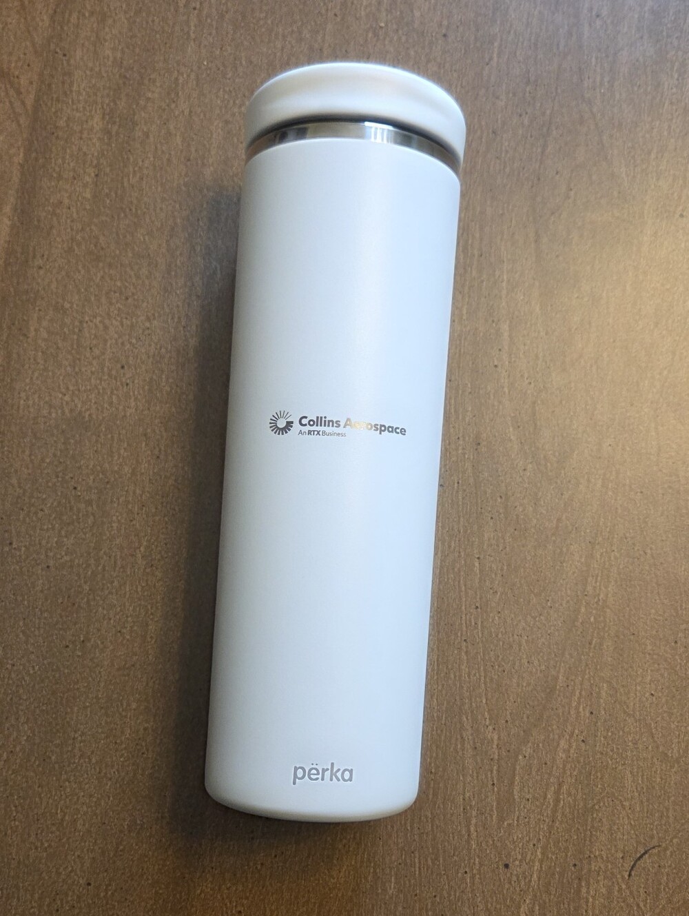 🔷️ White Perka Insulated 20oz Travel Bottle Collins Aerospace Logo NWT